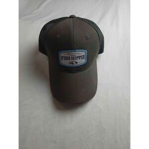 Fish Hippie Trucker Hat Gray Mesh Back Adjustable Outdoor Fishing One Size